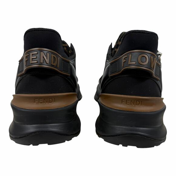 Fendi Flow Sneaker Zucca FF Logo Monogram Black Leather Size 9/ US 10 main image 7